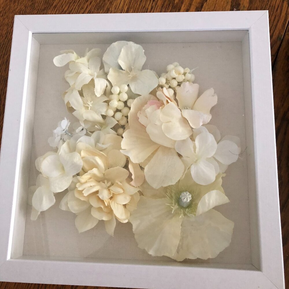 Original Art - Silk Floral in 3-D frame